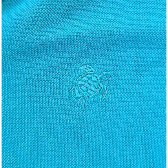 Vilebrequin Girls Polo Shirt 12 Teal Blue Cotton Short Sleeve Embroidered Logo - Picture 2 of 7